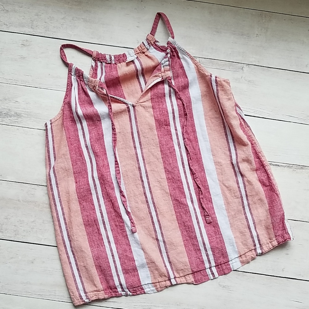 Printed Linen Top